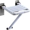 Wall Mounted Shower Seat,Folding Bath Seat,Folding Seat Chair Wall Mounted For Shower With Support Leg And Luminous Circle,Shower Aid Folding Shower Seat Handicapped Loads Within 300KG (Color:White) ( view 1