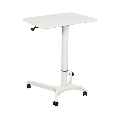 UYHBCNQD Standing Desk Medical Adjustable Overbed Bedside Table with Hidden Casters Mobile Laptop Computer Standing Desk Cart with Tray for Home Use Easy to Move