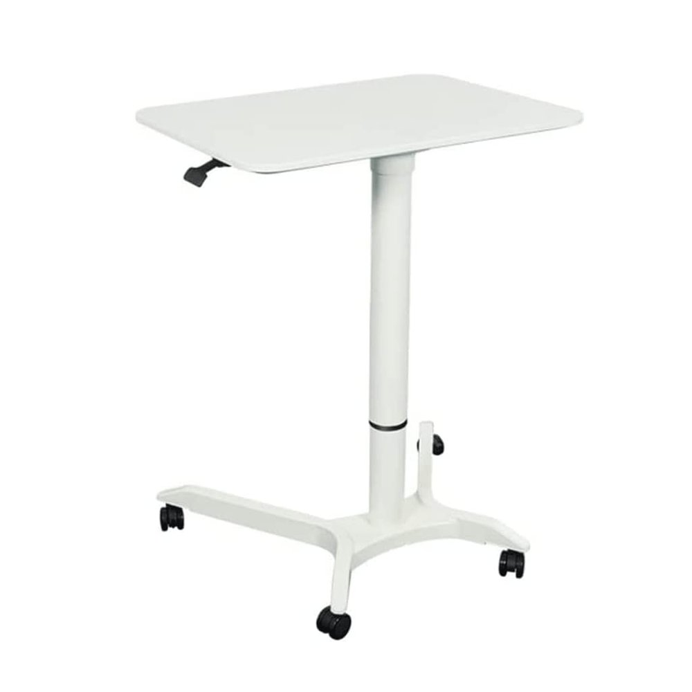 UYHBCNQD Standing Desk Medical Adjustable Overbed Bedside Table with Hidden Casters Mobile Laptop Computer Standing Desk Cart with Tray for Home Use Easy to Move