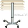 UYHBCNQD Standing Desk Medical Adjustable Overbed Bedside Table with Hidden Casters Mobile Laptop Computer Standing Desk Cart with Tray for Home Use Easy to Move view 3