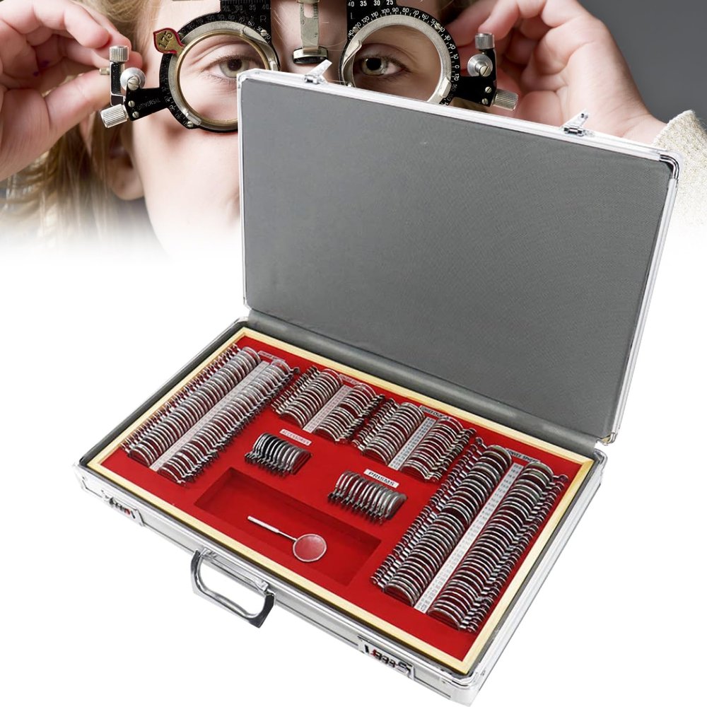 KYZTMHC 266 Piece Optical Trial Lens Set with Aluminum Case Optometry Kit with Free Trial Frame for Optometrists Opticians and Eye Protection