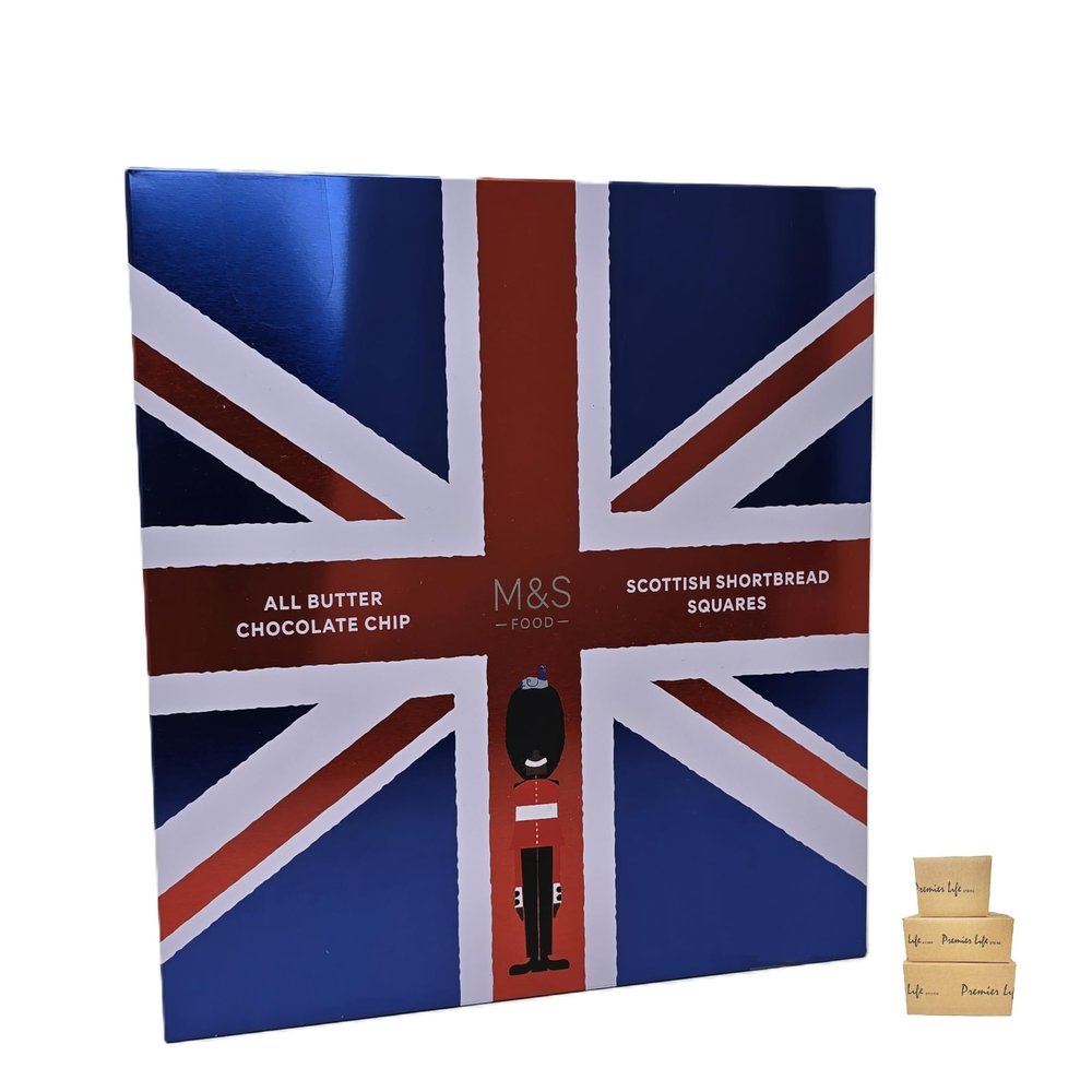 M&S All Butter Scottish Chocolate Chip Shortbread, In Decorative British Union Flag Tin, 200g