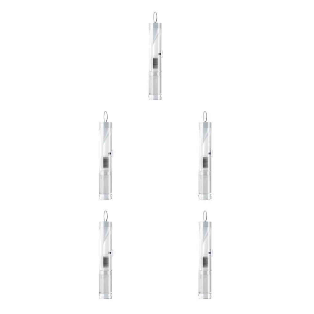 dijiusidy 5 Set of 3 in 1 Plastic Toothbrush Washable Sealed Colorful Soft Manual Handheld Tooth Brush Indoor Outdoor Holiday Teeth Cleaning Tool White, White 5Set