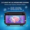 Ultrasonic Retainer Cleaner Machine for Dentures, Professional Dental Cleaning Pod for Aligner Mouthguard, Whitening Trays, Portable 180 ml/42k Hz Ultrasonic Jewellery Cleaner with Lower Noise view 2
