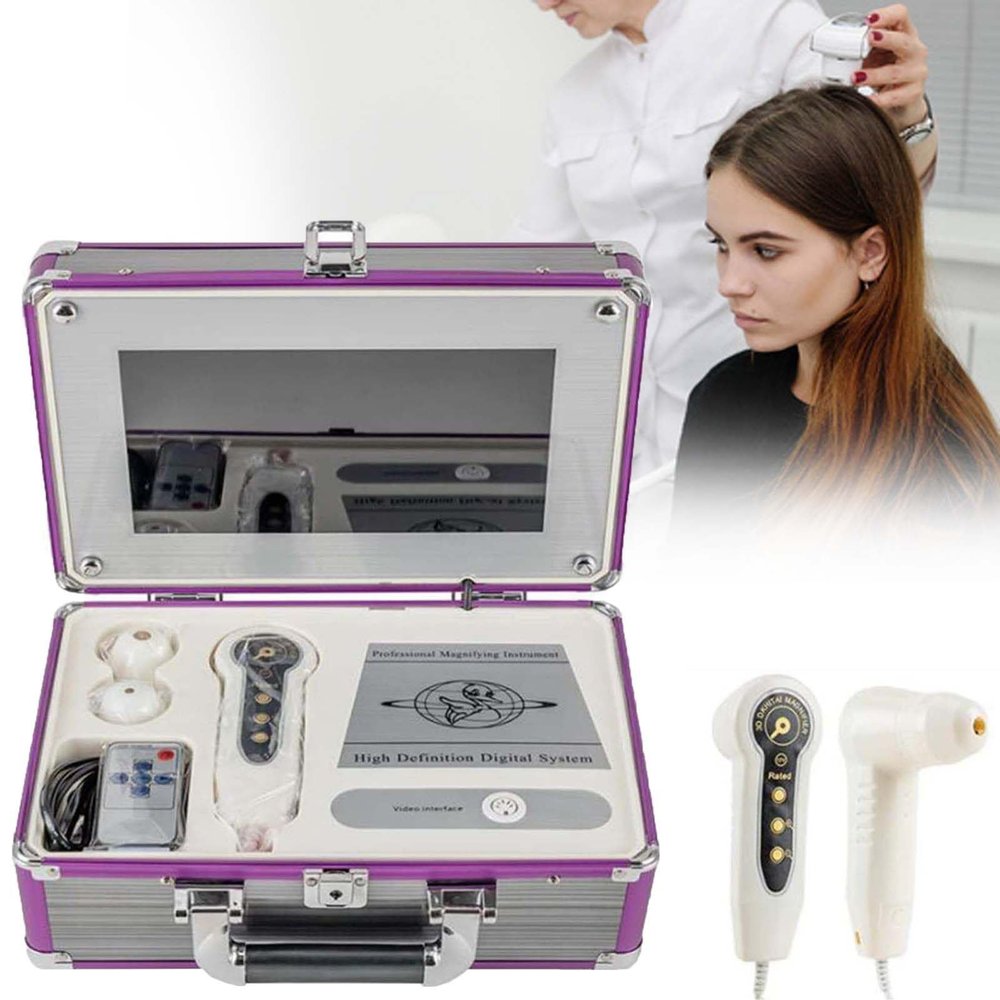 9 Inch Scalp Hair Follicle Detector,Skin Health Detection Machine,200x/50x Dual Lens,Hd Screen Microscope Tester,Hairdressing Hall,Hair Transplantation Agency,Skin Management Institution