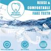 2 Pairs Instant Veneers Dentures Cosmetic Teeth Temporary Denture Silicone Top and Bottom, Clip in Veneers Teeth False Teeth Repair Kit for Men and Women with Bad Teeth view 4