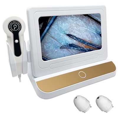 10 Inch Scalp Hair Follicle Detector,Skin Hair Scalp Detector,200x/50x Dual Lens Skin Health Detection Machine,1000w Pixels Hd Screen Microscope Tester,For Home Salon Use