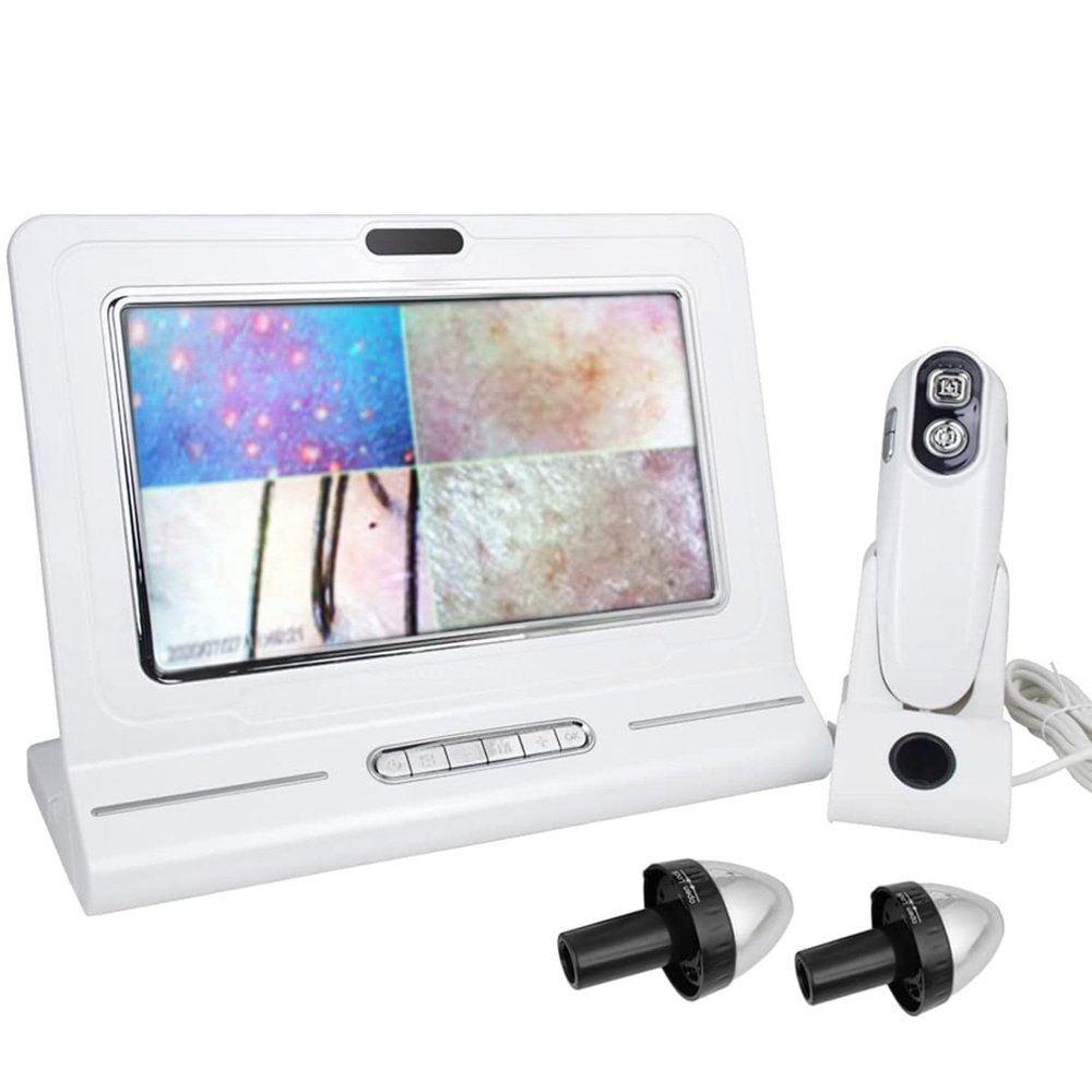 11 Inches Skin Diagnosis Hair Analyzer Machine with HD Screen Digital Skin Detector Moisture Tester, Four-Picture Comparison & 16G Storage for Home Spa Salon Use