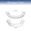 2 Pairs Clip in Veneers Teeth Silicone Dentures Top and Bottom Set, Teeth Straightening Kit Adjustable, Temporary Tooth Filling Dentures for Men Women with Bad Teeth, Natural White view 2