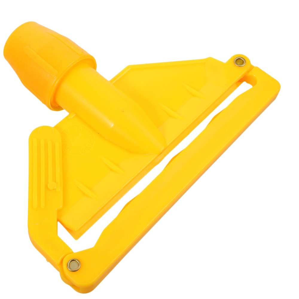 minkissy Mop Handle Mop Holder Plastic Detachable Large Size for Floor Cleaning Fixing (Yellow)