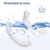 2 Pairs Instant Veneers Dentures Fake Teeth Braces Cosmetic Tooth Covers Whitening Artificial, Clip in Veneers Teeth Top and Bottom Temporary Dentures Silicone for Man and Women, One Size view 4