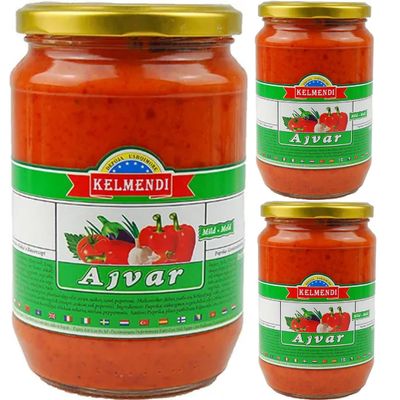 Kelmendi Mild Ajvar Sauce 720 Grams x 3 Jars by Pufai Grocery