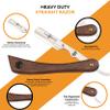 Jack Shaver Cut Throat Razors Kit, Wooded Genic Rose Wood Straight Razor, Professional Barber Premium Quality Straight Edge Moustache & Beard Shaving Razor (Silver) view 3
