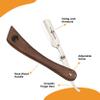 Jack Shaver Cut Throat Razors Kit, Wooded Genic Rose Wood Straight Razor, Professional Barber Premium Quality Straight Edge Moustache & Beard Shaving Razor (Silver) view 4