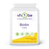 Biotin 10,000g High Strength  120 Vegan Tablets | Hair, Skin, Nails & Metabolism Support | Non-GMO | UK Made to GMP Standards | Beauty Supplement by vh1be view 1