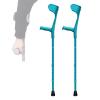 1 Pair Aluminum Forearm Crutch, Push Button Adjustable Height Crutches, Ergonomic Open Cuff Crutches for Men/Women, Supports Up to 100 Kg/220 Lbs, Black/Pink/Blue decorate Lucky Star view 1