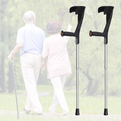 1 Pair of Forearm Crutches Height Adjustable 82-97cm,Multifunction Crutches for Adults Ergonomic Handles Lightweight Aluminum Alloy decorate Lucky Star