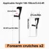 1 Pair of Forearm Crutches Height Adjustable 82-97cm,Multifunction Crutches for Adults Ergonomic Handles Lightweight Aluminum Alloy decorate Lucky Star view 2