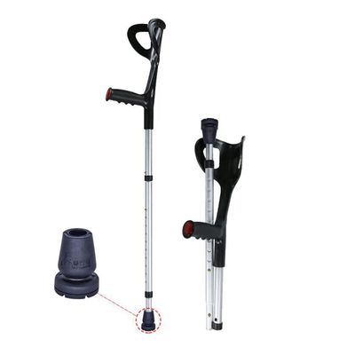 10 Stops Height Adjustable Forearm Crutches Non-Slip Walking Crutches for Adults Support After Injury Or Surgery Supports Up to 130kg/286lb decorate Lucky Star