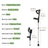 10 Stops Height Adjustable Forearm Crutches Non-Slip Walking Crutches for Adults Support After Injury Or Surgery Supports Up to 130kg/286lb decorate Lucky Star view 4