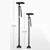 Cane Portable Crutches Collapsible Elderly Adjustment Crutches Retractable NonSlip Small FourCorner Cane with Lights parent's gift decorate Lucky Star view 4