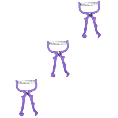 Didiseaon 3pcs Spring Manual Facial Hair Remover Hair Epilator for Eyebrows Random Color