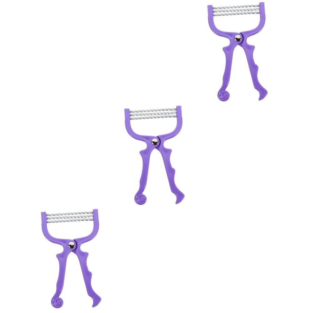 Didiseaon 3pcs Spring Manual Facial Hair Remover Hair Epilator for Eyebrows Random Color