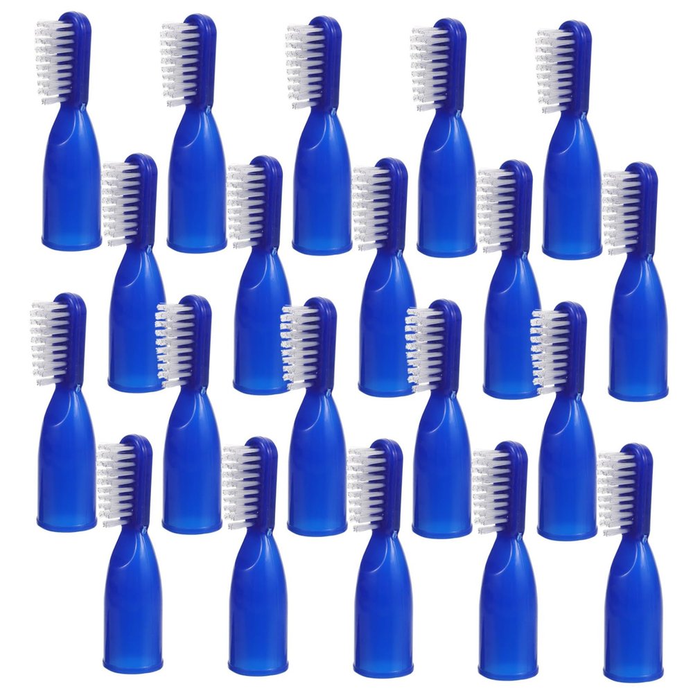 FOMIYES 20pcs Mini Finger Cover Toothbrushes for Oral Cleaning, Safe Half-Finger Travel Toothbrush Set with Thumb Sleeve, Suitable for Prison Use and Daily Teeth Cleaning