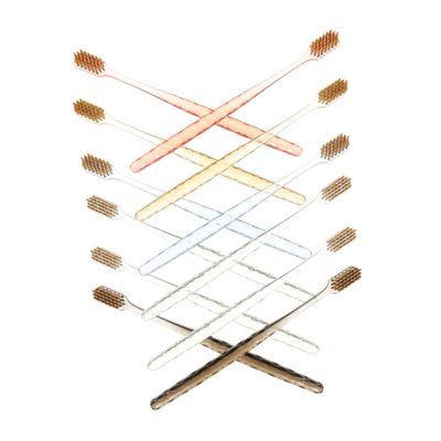 minkissy 12pcs Ergonomic Soft Bristle Toothbrush Gentle Brush for Daily Supply Travel Household Use