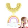 Kixolazr Silicone U Shaped Kids Toothbrush | U-Shaped Rainbow Non-Slip Toothbrush | Portable Tooth Brush with Soft Bristles for Boys & Girls view 1