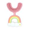 Kixolazr Cute Kids Toothbrushes,U-Shaped Rainbow Non-Slip Toothbrush - Portable Tooth Brush with Soft Bristles for Boys & Girls view 1