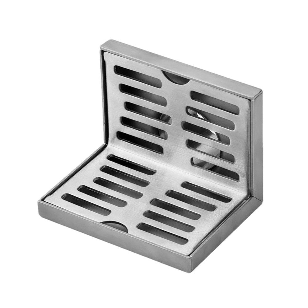 Shurzzesj Side Wall Drain, 304 Stainless Steel Wall Corner 90-degree Drain for 75 Pipes, Household Drainage Accessory for Home, Bathroom, Washroom, Kitchen, Balcony, Yard, Garden, School, Park