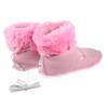 HAPINARY USB Electric Heating Shoes Bowknot Style Pink Detachable Foot Warmer Slippers Rechargeable Heat Shoes for Winter Indoor Office Use view 1