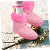 HAPINARY USB Electric Heating Shoes Bowknot Style Pink Detachable Foot Warmer Slippers Rechargeable Heat Shoes for Winter Indoor Office Use view 2