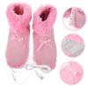CALLARON Electric Heating Shoe Inserts USB Foot Warmer Detachable Pink Butterfly Warm Shoes for Women Winter Indoor Outdoor Practical Foot Warmer view 4
