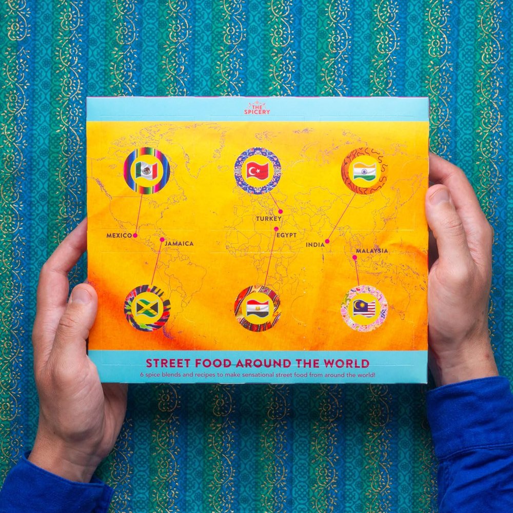 Street Food Around the World Gift Box | 6 special spice blends and simple recipes | Simply add a few fresh ingredients!
