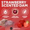 EXS Oral Sex Dental Dams (Strawberry - 10 Pack) Ultra-Thin Scented Oral Barriers, 10x6, Vegan - NHS Approved Dams view 3