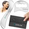 2-in-1 Stainless Steel Muscle Scraper Tool Set for IASTM Therapy - Skin Scraping Massage Tools for Soft Tissue Mobilization - Deep Tissue Gua Sha for Arms, Legs & Back - by Cozlow view 1