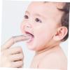 FRCOLOR 3pcs Finger Baby Toothbrush Set Silicone Finger Sleeve Toddler Infant Boys and Girls Teething Training Oral Care for Newborn Boys and Girls view 2