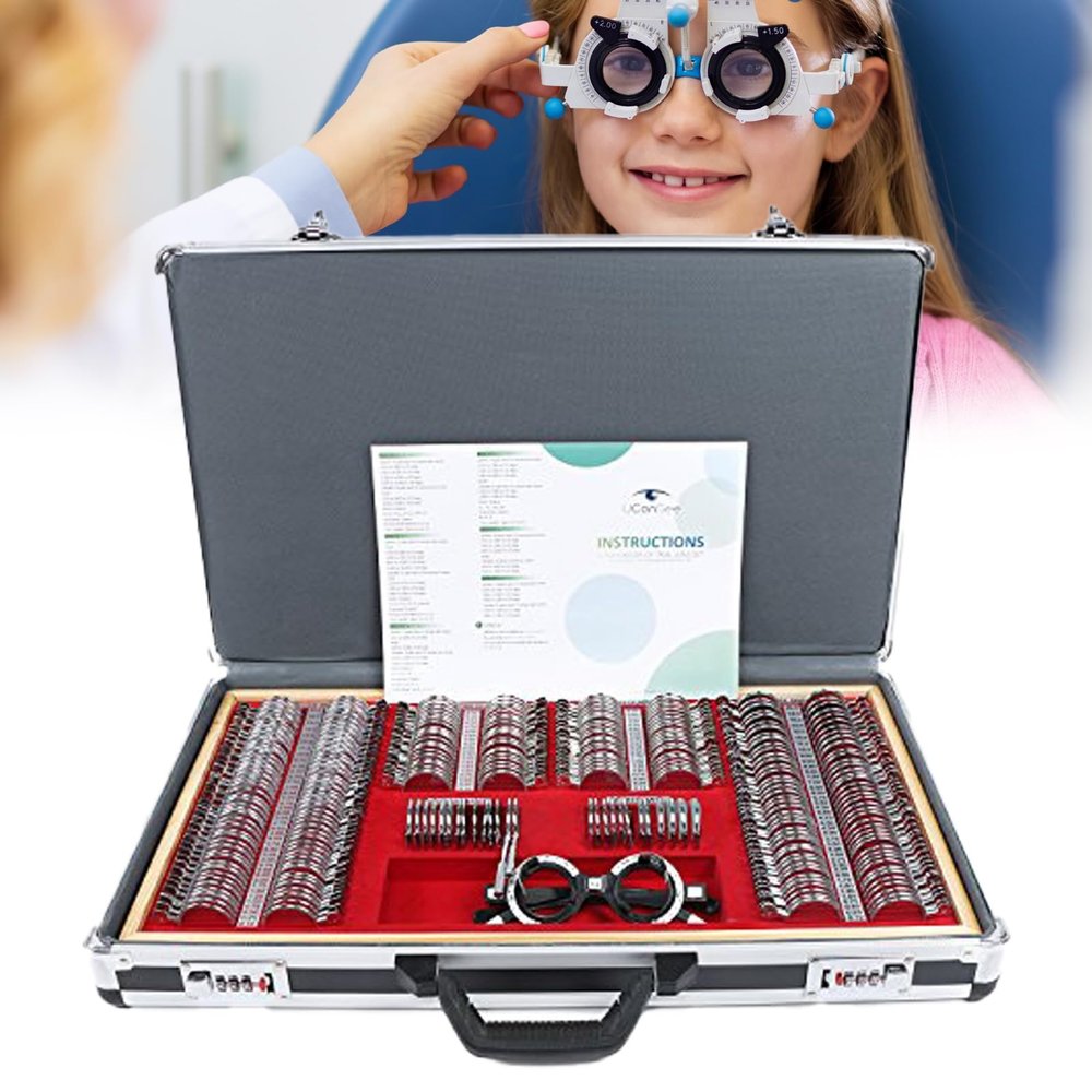 KYZTMHC Trial Frame Optometry Optician Test 266 Piece Optical Trial Lens Set For Optometrists Opticians and Eye Protection