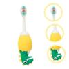 FRCOLOR Cartoon Dinosaur Kids Toothbrush Extra Soft Silicone Bristles, Small Head Children Brush, Independent Pack for Boys and Girls Oral Care Random Color view 3