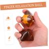 FRCOLOR 2pcs Resin Finger Flexibility Training Balls Massage Hand Therapy Balls for Squeeze Exercise Random Convenient for Elders Random Color view 4