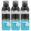 Gillette Men Shaving Foam Sensitive Skin Original Scent Clean Shave 200ml Pack of 3 Soft Face Body Aloe Vera Mousse Compatible with Gillette Razor with Welari Thank You Card | (3pack) (3 x 200ml) view 1