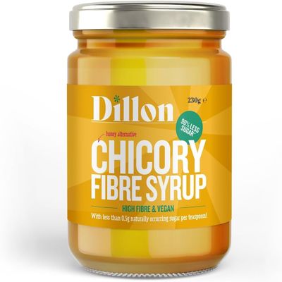 Dillon Organic Chicory Fibre Syrup - Natural Low-Sugar Honey Alternative, Prebiotic & Gut-Friendly, Vegan, Keto & Paleo Friendly, High Fibre, 230g
