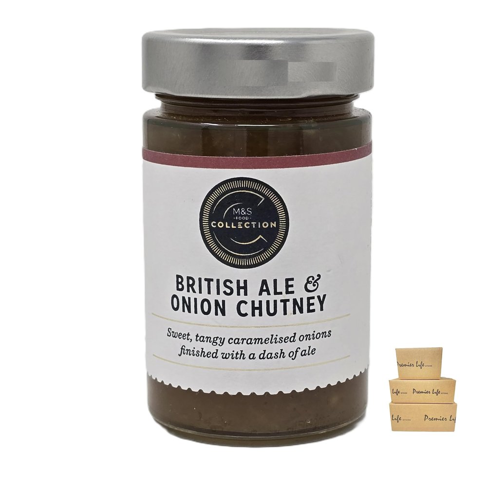 M&S British Ale & Onion Chutney - Sweet and tangy caramelised onions finished with a dash of ale - 230g (2 Pack)