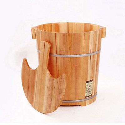Wood Foot Tub Foot Spa Bath Massager Wooden Foot Tub, Foot Massager Spa, Wooden Foot Tub, Pedicure Footbath, Pedicure Bucket Foot Bath Spa Bowl for Feet Stress Relief (Color : Brown) (Brown) Hopeful