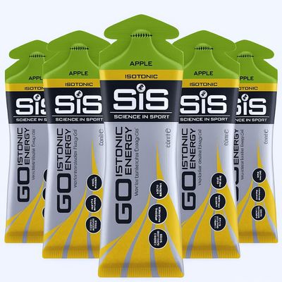 MM SIS Go Isotonic Energy Gel 5 Pack - Fast Absorption, Endurance Fuel for Running, Cycling & Triathlons - Performance Boost for Athletes (Apple)