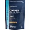 Copper Bisglycinate 10mg | Chelated Form | High Strength Copper Supplement | 120 Vegan Tablets | by Horbaach view 1