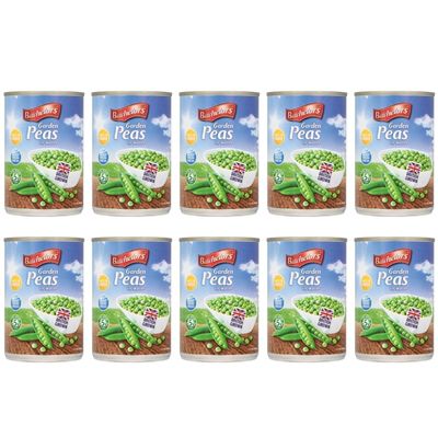 Batchellors Garden Peas 400g - Add Some British Grown, Green Vegetables To Your Dinner Time With Delicious Batchellors Garden Peas - Pack of 10 x 400g