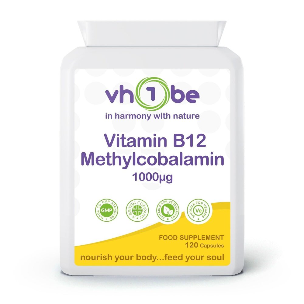 Vitamin B12 Methylcobalamin 1000mcg  High Absorption Vegan B12 for Energy, Focus & Immunity  120 Capsules